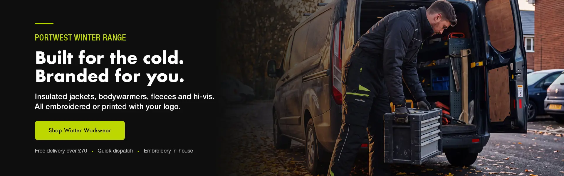 Personalised winter workwear with your logo