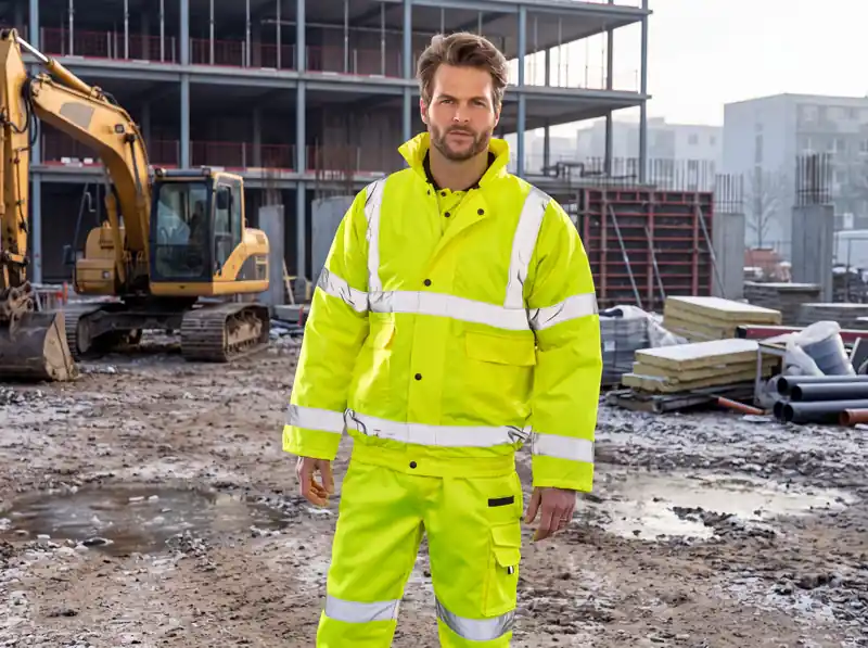 Winter hi vis jackets for personalised workwear