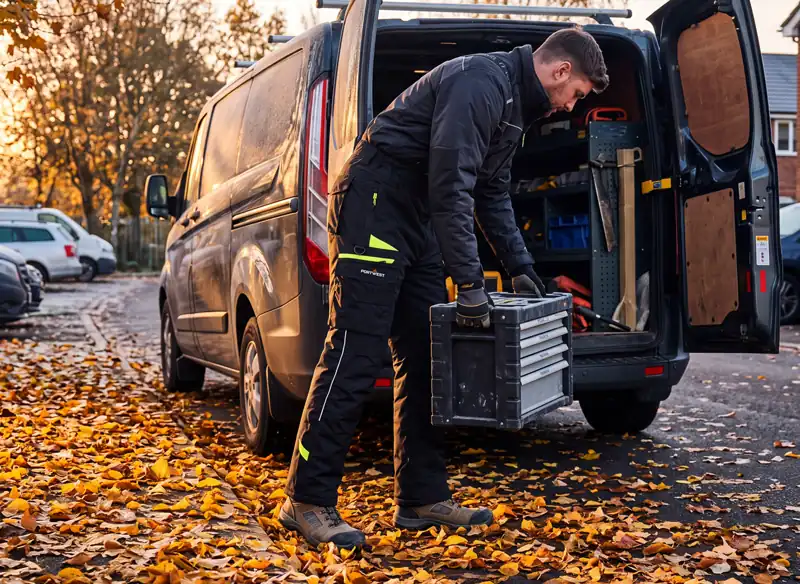Weatherproof trousers for winter workwear